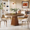 Tribesigns 47-Inch Round Dining Table for 4, Farmhouse Wood Kitchen Table for Dining Room, Sturdy Dinner Tables with Hexagonal Pedestal - 4 of 4