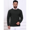 INSPIRE CHIC Men's Slim Fit Crew Neck Long Sleeve Soft Twist Textured Cable Knit Pullover Sweater - 4 of 4
