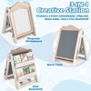 SUGIFT 3-in-1 Kids Art Easel with Magnetic Whiteboard, Block Table & Bookshelf, Adjustable Height, Foldable Creative Station - 4 of 4