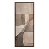 Kate & Laurel All Things Decor 18"x40" Sylvie Curved Grid Abstract on Neutral Linen Framed Canvas by The Creative Bunch Studio Brown - 2 of 4