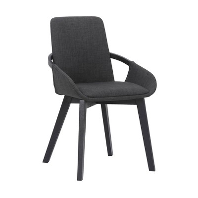 Greisen Fabric Wood Dining Chair Charcoal - Armen Living