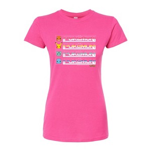 Women's - Pokémon - Retro Pokémon Fitted Graphic T-Shirt - 1 of 3