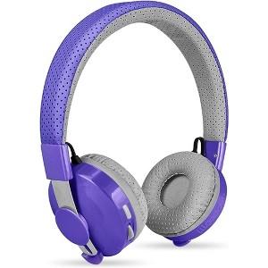 LiLGadgets Wireless Kids Headphones with Built-in Microphone, On-Ear Bluetooth Headset for School, SharePort Technology, Purple - 1 of 4