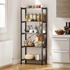 Costway 1/2 PCS 5-Tier Bookshelf Bookcase with Metal Frame & Dual Anti-Tipping Kits Storage Rack - 2 of 4
