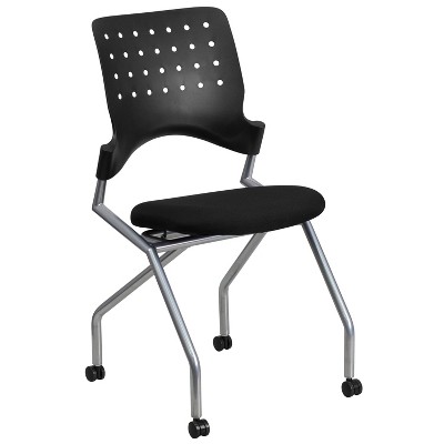 Emma and Oliver Galaxy Mobile Nesting Chair with Black Fabric Seat