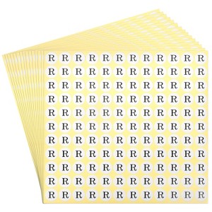 Unique Bargains Scrapbooking Crafts Round Self-Adhesive Alphabet Letter Stickers 15 Pcs - 1 of 4