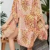Women's Open Front Leopard Print Duster - ADORA - 2 of 3