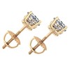 Pompeii3 Certified 2.03Ct TW Diamond Studs Screw Back 14k Yellow Gold Lab Created - 3 of 4
