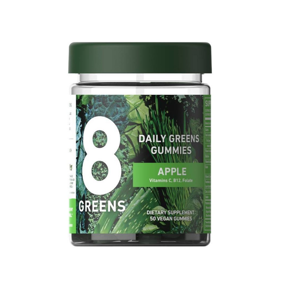 Photos - Vitamins & Minerals 8Greens Daily Greens Vegan Gummies Dietary Supplement - Apple - 50ct