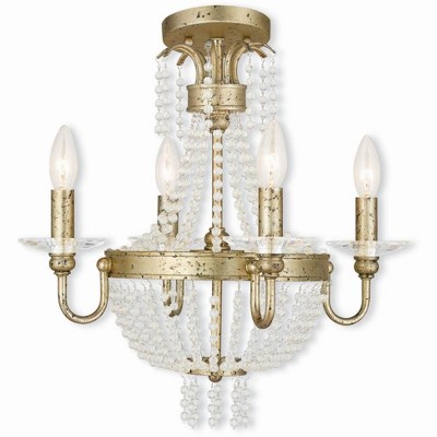 Winter Gold Crystal 4-Light Mini Chandelier
