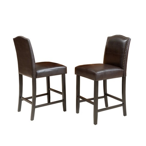 Leather nailhead bar discount stools