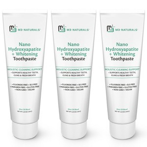 Nano Hydroxyapatite Flouride-Free Whitening Toothpaste + Calcium, Non-GMO, Vegan, Paraben Free, Mint Toothpaste, M3 Naturals, 4.23 oz - 1 of 4