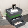 NicBex Nightstand with 2 Drawers,Bedside Tables with Adjustable LED Strip Light for Bedroom,Living Room - 2 of 4