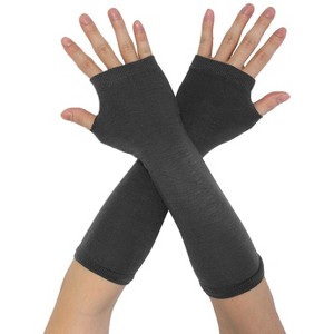 INSPIRE CHIC Winter Warmers Fingerless Thumbhole Knitted Party Costume Gloves - 1 of 4