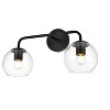 Elegant Lighting Genesis 2 light Black and Clear Bath Sconce - 4 of 4