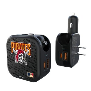 MLB Cooperstown Central Teams Text Backdrop 18-Watt 2 in 1 USB A/C Charger - 1 of 3