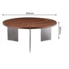 Okak 19.68"W/35.43"W Round Coffee Table Wood Surface and Metel Feet for Living Room, Ready-to-Assemble - 4 of 4