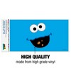 Sesame Street Cookie Monster Face Automotive Bumper Sticker - 3 of 4