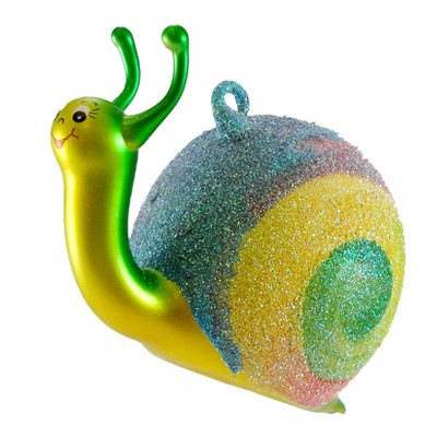 Italian Ornaments 3.0 Inch Rainbow Snail Italian Christmas Garden Tree Ornaments
