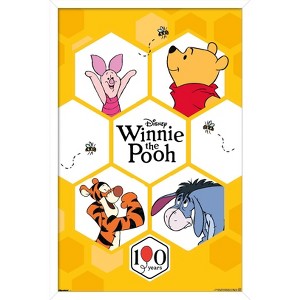 Trends International Disney Winnie the Pooh - 100th Anniversary Group Framed Wall Poster Prints - 1 of 4