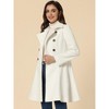INSPIRE CHIC Women's Winter Overcoat Turn Down Collar Belted Double Breasted Long Coat - 3 of 4