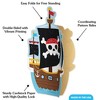 Big Dot of Happiness 3D Pirate Ship Centerpiece Table Decorations, Freestanding Pirate Adventures Party Centerpieces Decor - 8 Count - 3 of 4