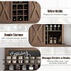 TROPOW Bar Cabinet 75" Tall Coffee Hutch Large Kitchens Hutch Farmhouse Coffee Bar Cabinet Cupboard with Sliding Barn Door - 3 of 4