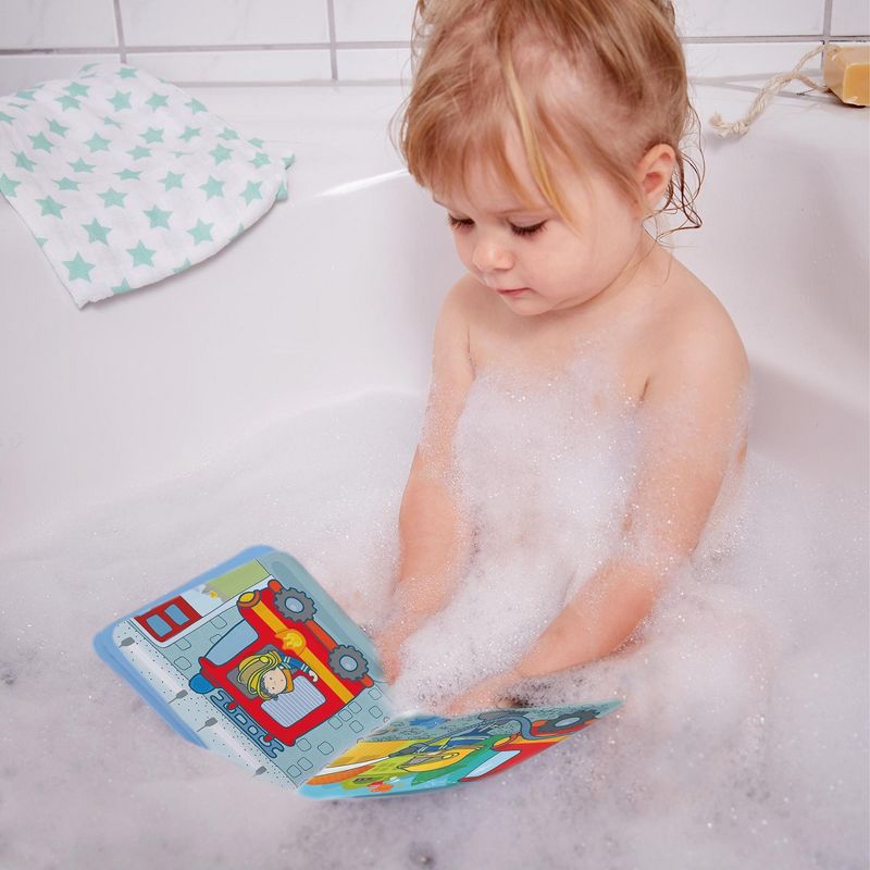 HABA Magic Bath Book Fire Brigade - Wet the Pages to Reveal Colorful Backgrounds in Tub or Pool, 2 of 7
