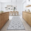 Machine Washable Hallway Runner Rug, Modern Floral Low Pile Carpet with Non Slip Rubber Backing, Foldable Area Rug for Entryway, Laundry, Kitchen - 2 of 4