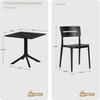 WestinTrends Playa Modern 5-Piece Resin Patio Dining Table Set with Stackable Patio Dining Chairs, Red - 3 of 4