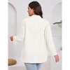 Womens Plus Size Blazers Long Sleeve Classic Draped Open Front Lightweight Cardigans - 4 of 4