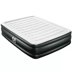 Sealy 94054E-BW Tritech Internal I-Beam 18 Inch 2 Person Inflatable Mattress Queen Airbed with Built-In Air Pump, Storage Bag, and Repair Patch
