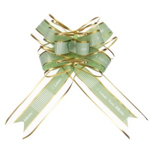 Unique Bargains Love You Pattern Gift Wrapping Large Pull Bows for Wedding 10 Pcs - 1 of 4