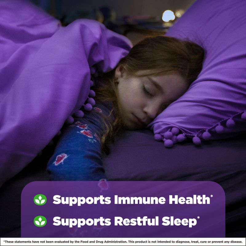 Natrol Kids&#39; Sleep + Immune Health Sleep Aid Gummies - Berry - 50ct, 4 of 13