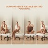 Bestier Ergonomic Criss Cross Chair, PU Leather Swivel Chair with Wheel & Bentwood, Lumbar Support for Yoga Meditation - 4 of 4