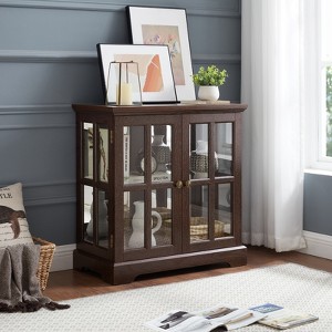 Lyngins Storage Cabinet with Adjustable Shelves,Bathroom Cabinet with Lattice Doors for Living Room,Bathroom - 1 of 4