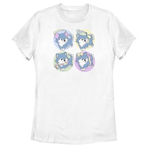 Women's Lost Gods Cute Husky Puppies T-Shirt - 1 of 4