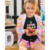 Deux par Deux Girl Printed French Terry Short Pink Multicolored Gummies - 2 of 4