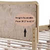 Christopher Knight Home Odila Boho Wood Platform Bed with Rattan Curved Adjustable Height Headboard - 4 of 4