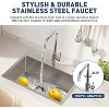 Acekool 33"x22"x9" Drop-In Stainless Steel Kitchen Sink, Top Mount Single Bowl with Pull-Down Faucet & Accessories, Black - 4 of 4