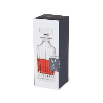Elegant European Crystal Glass Liquor Decanter with Stopper