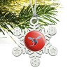Delaware State University Secondary Metal Snowflake Christmas Tree Holiday Ornament - 3 of 4