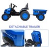 12V Kids Ride on Tractor with Tiltable Trailer 6 Wheels, Ride on Car with Remote Control, Battery Powered Electric Vehicle, Spring Suspension - 3 of 4