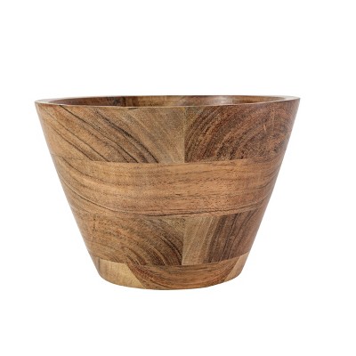 Tapered Natural Acacia Wood Bowl - Foreside Home & Garden