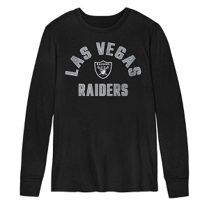 NFL Las Vegas Raiders Boys' Long Sleeve Core T-Shirt - 1 of 1