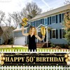 KatchOn, XtraLarge Happy 50th Birthday Yard Banner - 120x20 Inch |Over The Hill 50th Birthday Decorations for Men and Women - 4 of 4