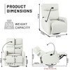 Kumasinova Modern 360° Swivel Recliner Chair, PU Upholstered Nursery Rocking Chair, Accent Chair for Living Room, Glider Chair with Phone Holder - 2 of 4