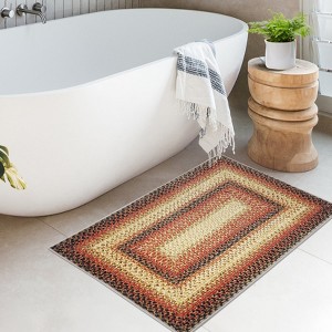 Indoor Modern Imitation Weaving Textured Area Rugs for Bedroom Living Room Abstract Easy Care Washable Soft Low Pile Non Slip Carpet - 1 of 4