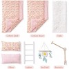 ROBOTIME Doll Furniture Doll Bunk Bed Baby Doll Beds Wooden Doll Cribs Cradle for 18 Inch Doll, Dollhouse Furniture, Pink, 11.9"*21.7"*18.1" - 4 of 4