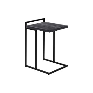 FONTOI C-shaped End Table, Side Table for Living Room Bedroom, Black, 16"*26.5"*18.25" - 1 of 4